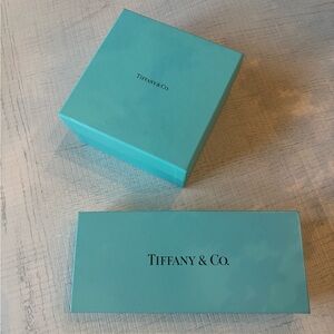 Tiffany & Co. Blue Gift Box Set with Felt Dust Bag